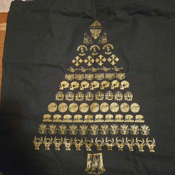 The Tragically Hip Gold Foil Christmas Tree Tote Bag NEW - Picture 2 of 3